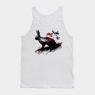 Year of the Rabbit Asian Ink Sumi-e Tank Top